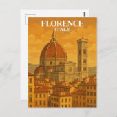 Vintag Florenz Italien Reisebericht Postkarte (Vorne/Hinten)