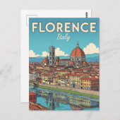 Vintag Florenz Italien Reisen Postkarte (Vorne/Hinten)