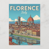 Vintag Florenz Italien Reisen Postkarte (Vorderseite)