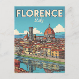 Vintag Florenz Italien Reisen Postkarte