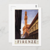 Vintag Florenz Italien Reisen Postkarte (Vorne/Hinten)