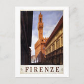 Vintag Florenz Italien Reisen Postkarte (Vorderseite)