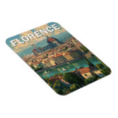 Vintag Florenz Italien Skyline Travel Magnet (Rechte Seite)