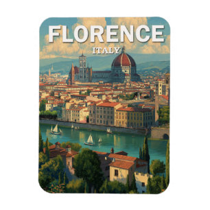 Vintag Florenz Italien Skyline Travel Magnet