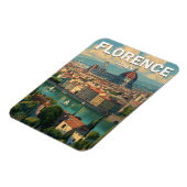 Vintag Florenz Italien Skyline Travel Magnet (Linke Seite)