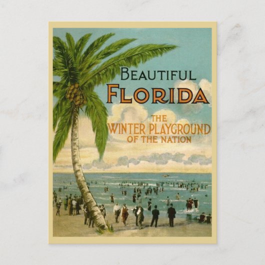 Vintag Florida Beachgoers 1922 Postkarte (Vorderseite)