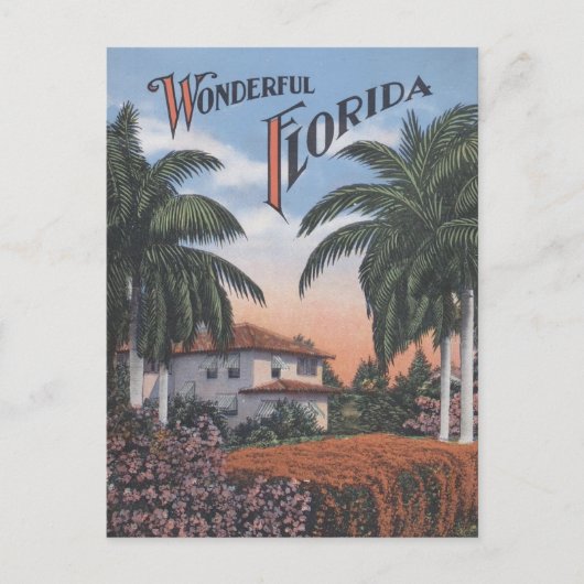 Vintag Florida Broschüre Postkarte (Vorderseite)