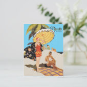 Vintag Florida Deko Travel Illustration Postkarte (Stehend Vorderseite)