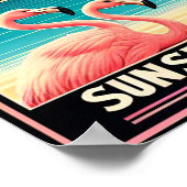 Vintag Florida Flamingo Reiseposter Poster (Ecke)