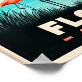 Vintag Florida Flamingo Reiseposter Poster (Ecke)
