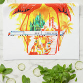 Vintag Florida Flamingos Travel Geschirrtuch (Gefaltet)