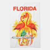 Vintag Florida Flamingos Travel Geschirrtuch (Vertikal)