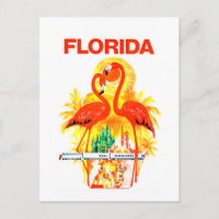 Vintag Florida Flamingos Travel