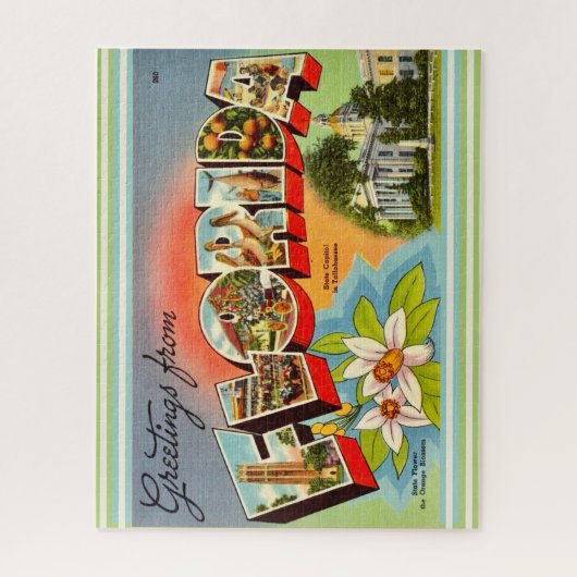 Vintag Florida Gruß Puzzle (Vertikal)