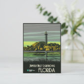 Vintag Florida Jupiter Inlet Lighthouse Postkarte (Stehend Vorderseite)