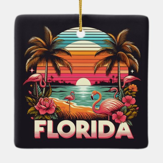 Vintag Florida Keramikornament (Rückseite)