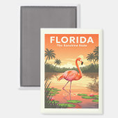 Vintag Florida Magnet (Vorderseite/Rückseite)