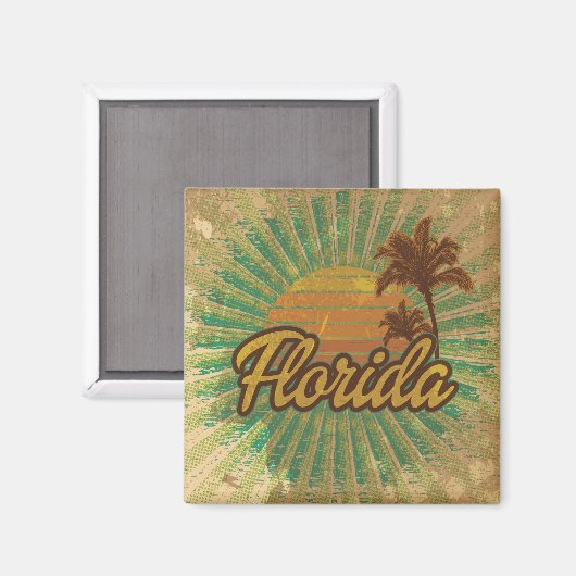 Vintag Florida Magnet (Vorderseite/Rückseite)