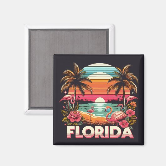 Vintag Florida Magnet (Vorderseite/Rückseite)