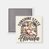 Vintag Florida Pinup Magnet (Vorderseite/Rückseite)