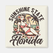 Vintag Florida Pinup Magnet (Vorne)