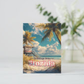 Vintag Florida Postkarte (Stehend Vorderseite)
