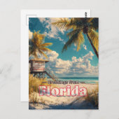 Vintag Florida Postkarte (Vorne/Hinten)