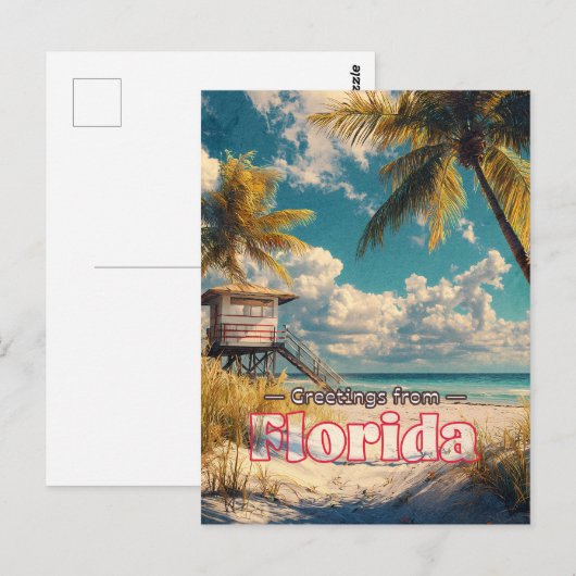 Vintag Florida Postkarte (Vorne/Hinten)