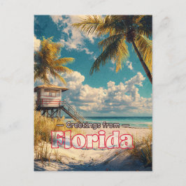 Vintag Florida Postkarte