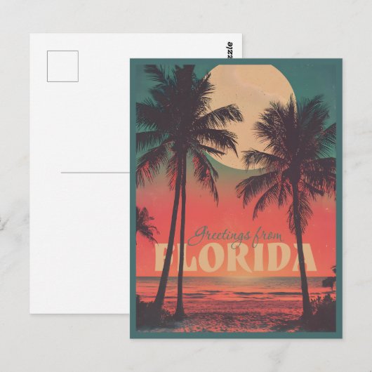 Vintag Florida Postkarte (Vorne/Hinten)