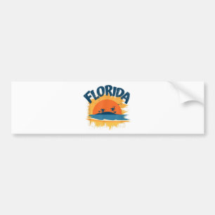 Vintag Florida Retro T-Shirt Design Sonnenschein Autoaufkleber