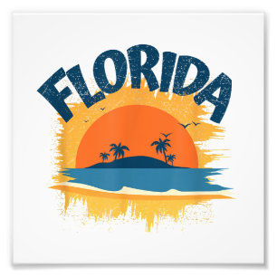 Vintag Florida Retro T-Shirt Design Sonnenschein Fotodruck