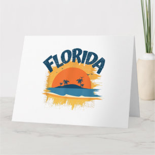 Vintag Florida Retro T-Shirt Design Sonnenschein Karte