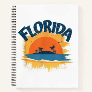 Vintag Florida Retro T-Shirt Design Sonnenschein Notizblock
