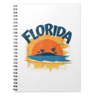Vintag Florida Retro T-Shirt Design Sonnenschein Notizblock