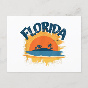 Vintag Florida Retro T-Shirt Design Sonnenschein Postkarte