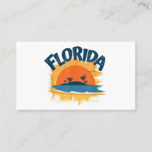 Vintag Florida Retro T-Shirt Design Sonnenschein Visitenkarte