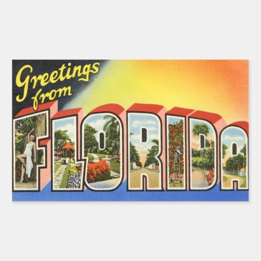 Vintag Florida Sticker (Vorderseite)