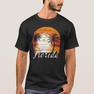 Vintag Florida USA Palm Trees Summer Beach T-Shirt