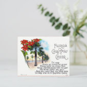 Vintag Florida Weihnachtsgeschenk Feiertagspostkarte (Stehend Vorderseite)