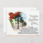 Vintag Florida Weihnachtsgeschenk Feiertagspostkarte (Vorne/Hinten)