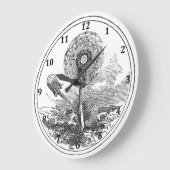 Vintag Fluffy Dandelion Große Wanduhr (Winkel)