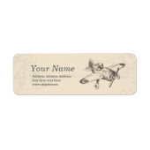 Vintag, Flugzeug, Aufkleber für die Rücksendeadres (Vorne)