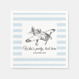 Vintag, Flugzeug, Flugzeug Cocktail Papier Napkins Serviette