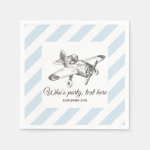 Vintag, Flugzeug, Flugzeug Cocktail Papier Napkins