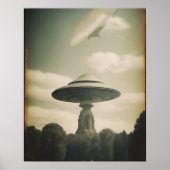 Vintag Flying Saucer Poster (Vorne)