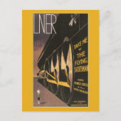 Vintag Flying Scotsman Art Deko Postkarte (Vorderseite)