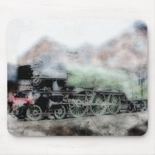 Vintag Flying Scotsman Train Grunge Mousepad (Vorne)