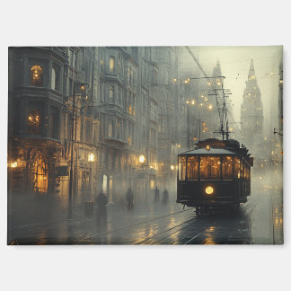 Vintag Foggy Streetcar Kühlschrank Magnet