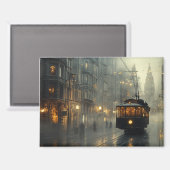 Vintag Foggy Streetcar Kühlschrank Magnet (Vorderseite/Rückseite)